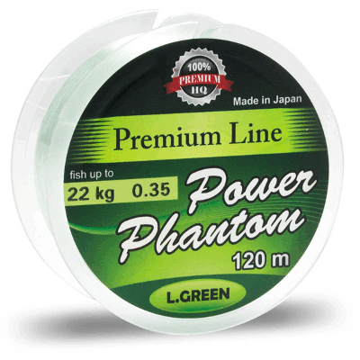 Monofilamentinis valas Power Phantom Premium Line GREEN 120m 0,20mm 4kg