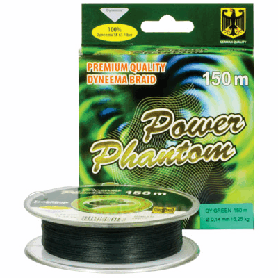 Pintas valas Power Phantom 4x, 150m, DY GREEN, 0,16mm, 16,75kg