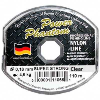 Monofilamentinis valas Power Phantom Super Strong, 0,25mm, 7,2kg, 110m Clear