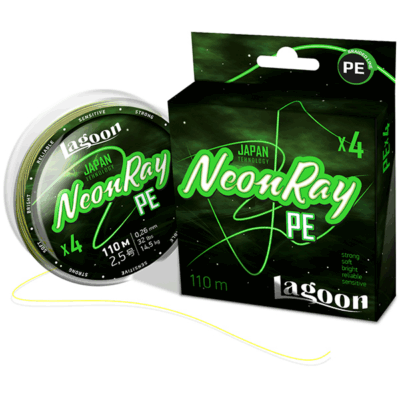 Pintas valas Lagoon NeonRay 110m,  #0,6 fluo-yellow 0,128mm 6,3kg