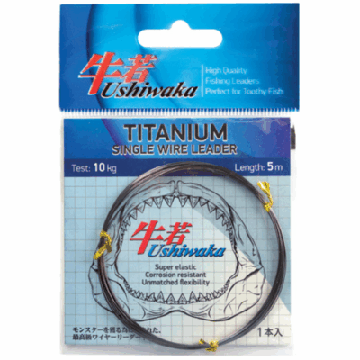 Pavadėlis Ushiwaka titaninis Single Wire,  25kg 5m