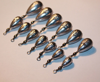 Švininis svarelis "Lašas" su suktuko tipo kilpute 40g