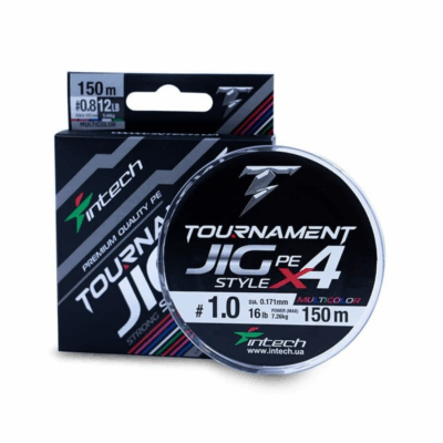 Pintas valas Intech Tournament JIG Style PE X4 150m Multicolor #0.8 (12lb / 5.44kg)