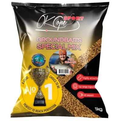 Jaukas OKCOPE SPORT GROUNDBAITS Special mix - Vimba Shrimp mix 1kg