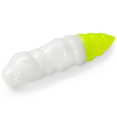 Silikoninis masalas FishUp Pupa 1.2" (10pcs.), #131 - White/Hot Chartreuse, cheese taste