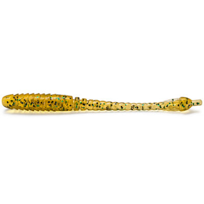 Silikoniniai masalai FishUp ARW Worm 2" (12vnt.), #036 - Caramel/Green & Black