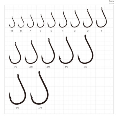 SASAME kabliukai CHINU RINGED F-724 Nr.8 NS 17pcs/pack, F724008