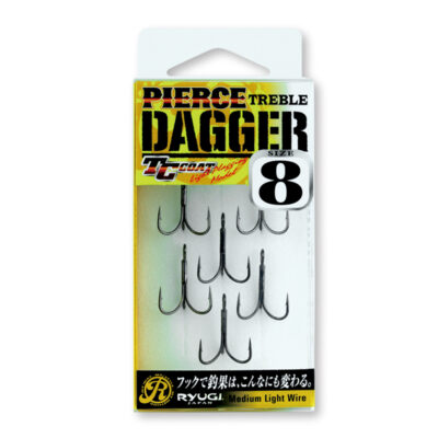 SASAME kabliukai HPD057 Pierce Treble Dagger Nr.10, 6pcs/pack, 1vnt, HPD05710