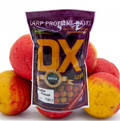 Baltyminiai kukuliai karpiams Braškė kriaušė 18mm – oranžinės spalvos boiliai karpių žvejybai