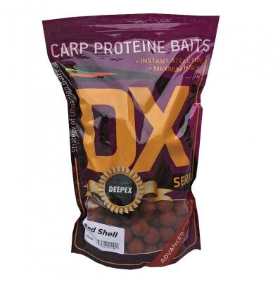 Baltyminiai kukuliai karpiams Red Shell jūros gėrybės Robin Red 18mm – tamsiai raudonos spalvos boiliai karpių žvejybai