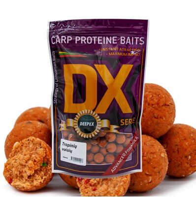 Baltyminiai kukuliai karpiams Tropinių vaisių 18mm – geltonos spalvos boiliai karpių žvejybai