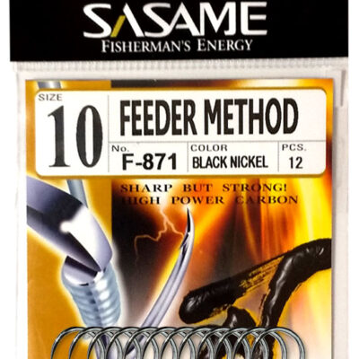 SASAME kabliukai F-871 FEEDER METHOD NS Nr.10, 12pcs/pack, 1vnt, F871010