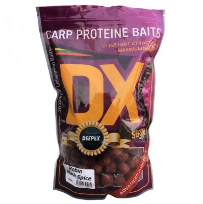 Baltyminiai kukuliai karpiams HQ Robin Black Spice 18mm – tamsios spalvos prieskoniniai boiliai karpių žvejybai