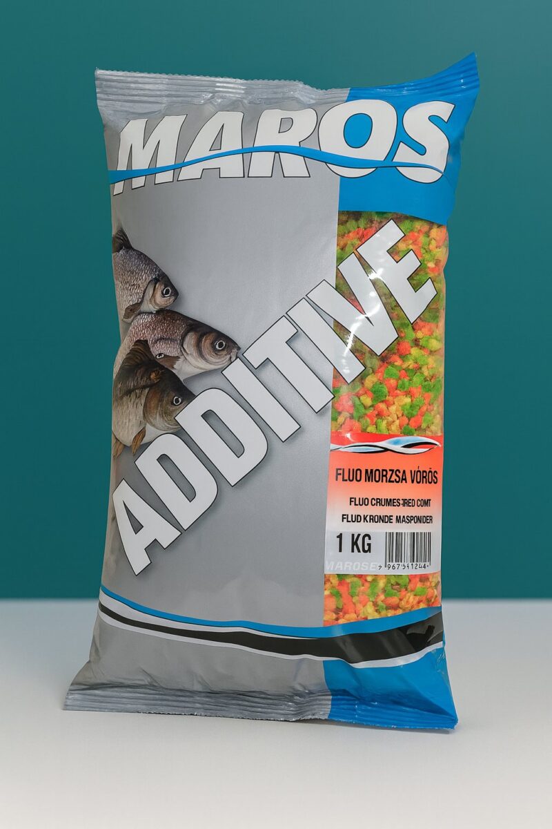 Maros Additive Fluo Morzsa Vörös 1kg fluorescenciniai raudoni kukurūzų trupiniai