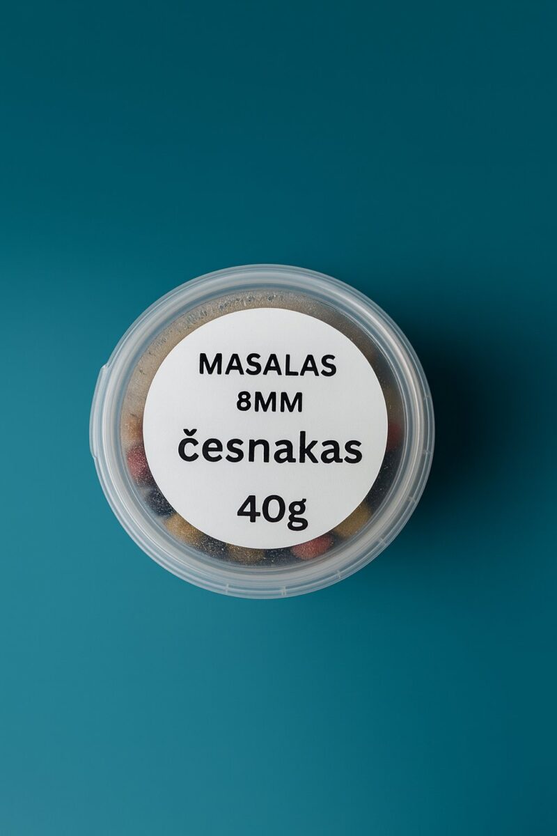 Masalas 8mm česnakas 40g – spalvingi kukuliai stiklainyje