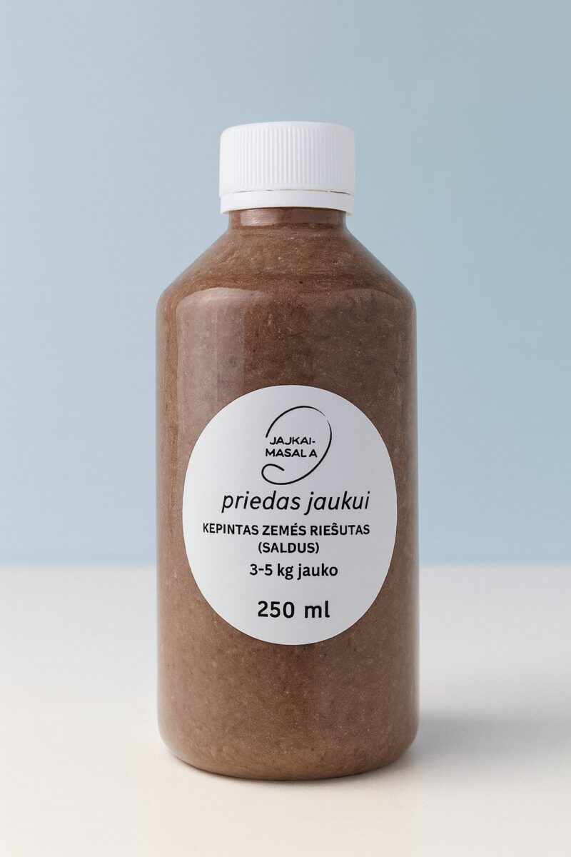 Priedas jaukui kepintas žemės riešutas saldus 250ml buteliukas