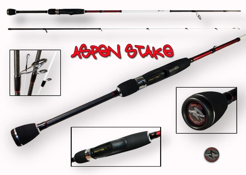 Crazy Fish Aspen Stake AS622LT spiningas Crazy Fish Aspen Stake 190cm 2-10g spiningas AS622LT