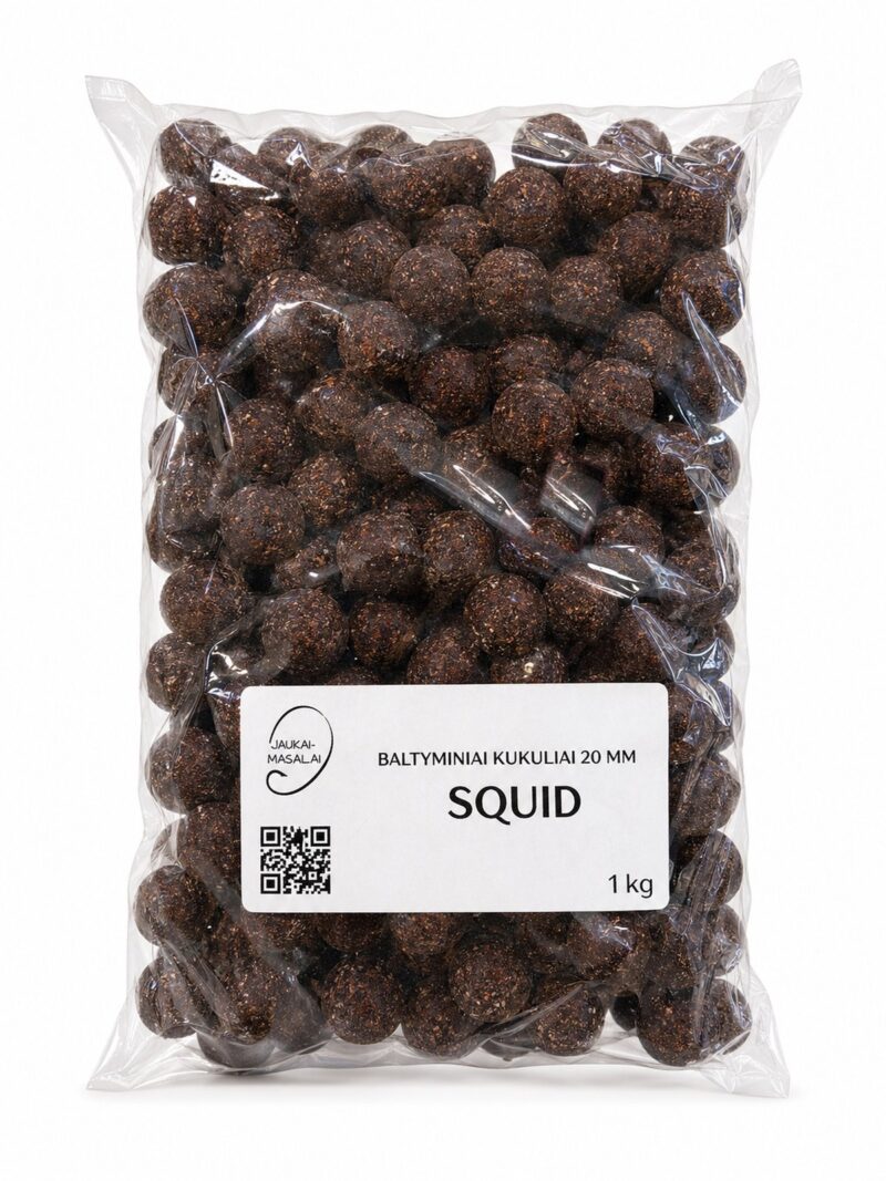 Baltyminiai kukuliai 20mm Squid (Kalmaras) 1kg