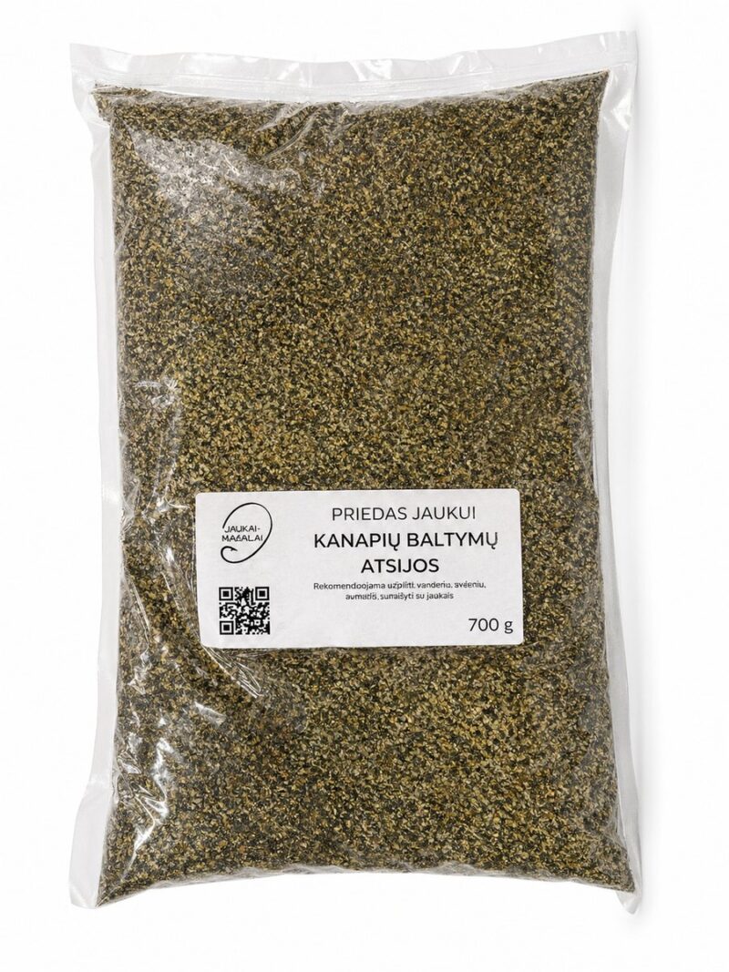 Kanapių baltymų atsiūjos – jauko priedas 700g