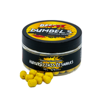 Kukurūzinis česnakas Dumbel wafter 6-8mm – dirbtinis neutralaus plūdrumo masalas karpio žvejybai