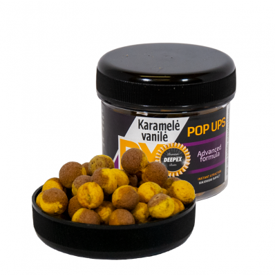 Pop ups kablio masalas Karamelė vanilė 10mm – dirbtinis pop-up karpio žvejybai