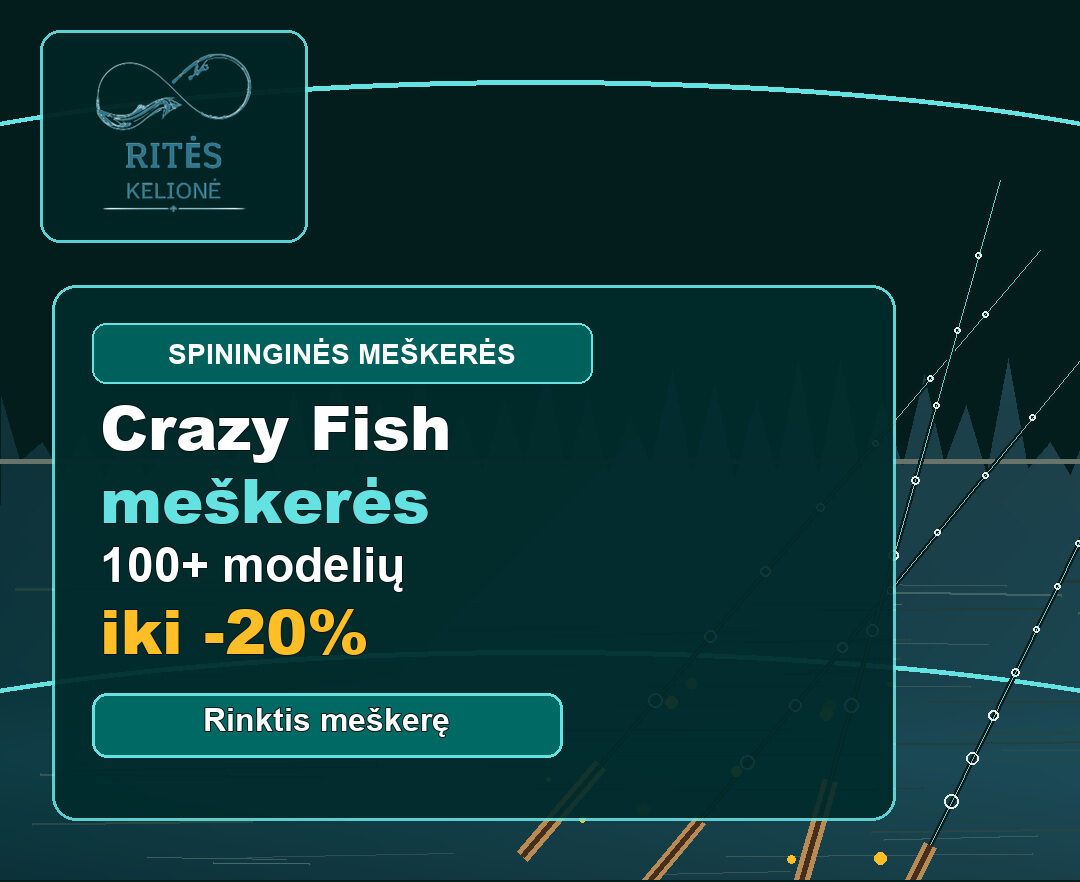 Riteskelione hero crazy fish spiningines meskeres mobile