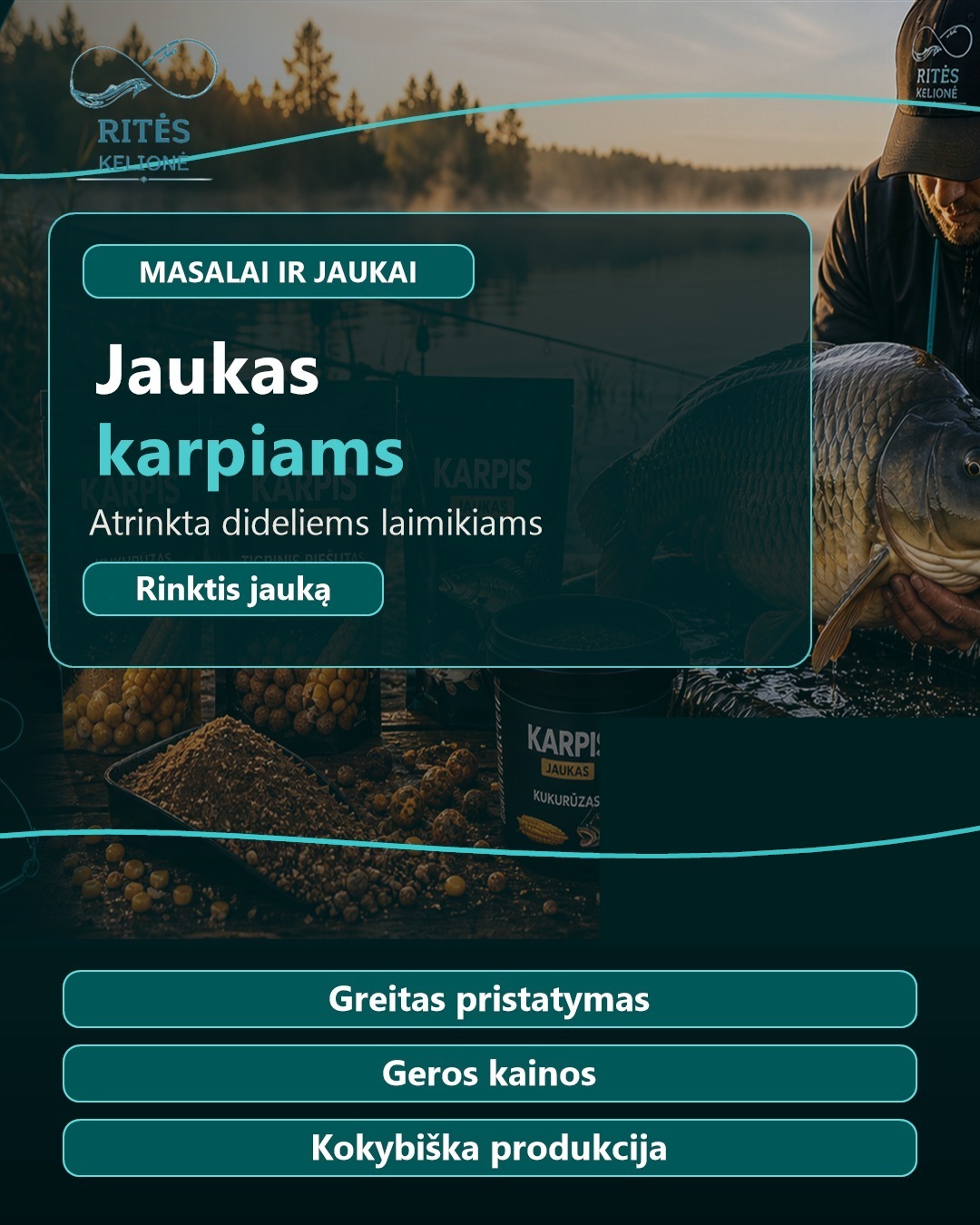 Riteskelione hero jaukas karpiams mobile2
