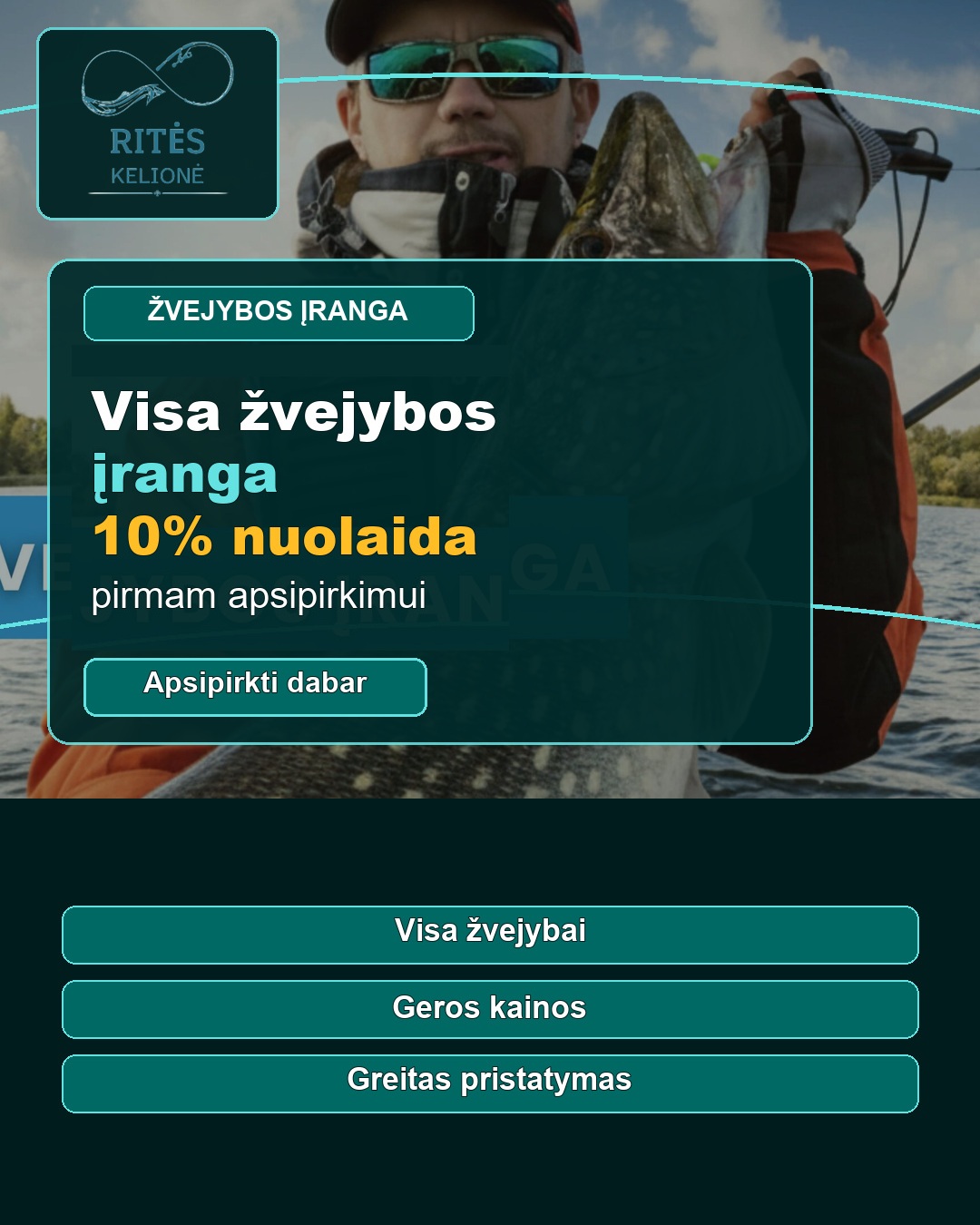 Riteskelione hero visa zvejybos iranga mobile