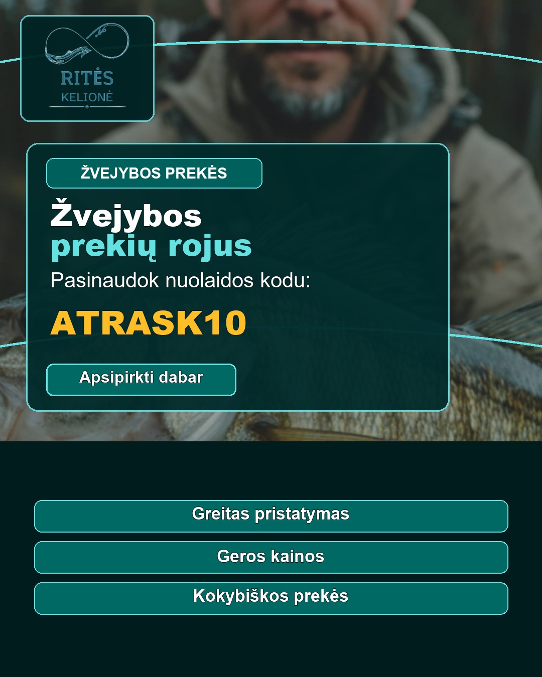 Riteskelione hero zvejybos prekiu rojus mobile