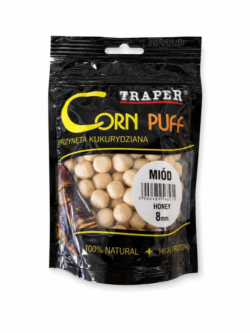 Traper Corn Puff 8mm Medus – plūduriuojantis kukurūzų masalas 25g