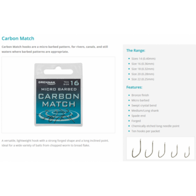 Drennan kabliukai carbon match nr14 20.png