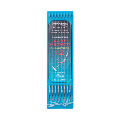 Drennan kabliukai su pav barbless carp method pushstops 4 10cm nr10 14 8vntpak.png