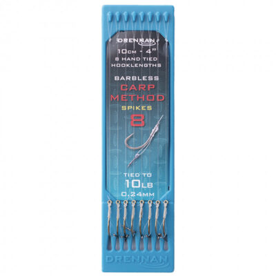 Drennan kabliukai su pav barbless carp method spikes 4 10cm nr10 14 8vntpak.jpg