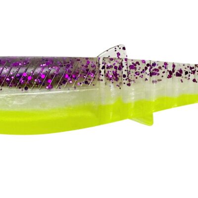 SG Cannibal Shad 12.5cm 20g Purple Glitter Bomb 40pcs Bulk